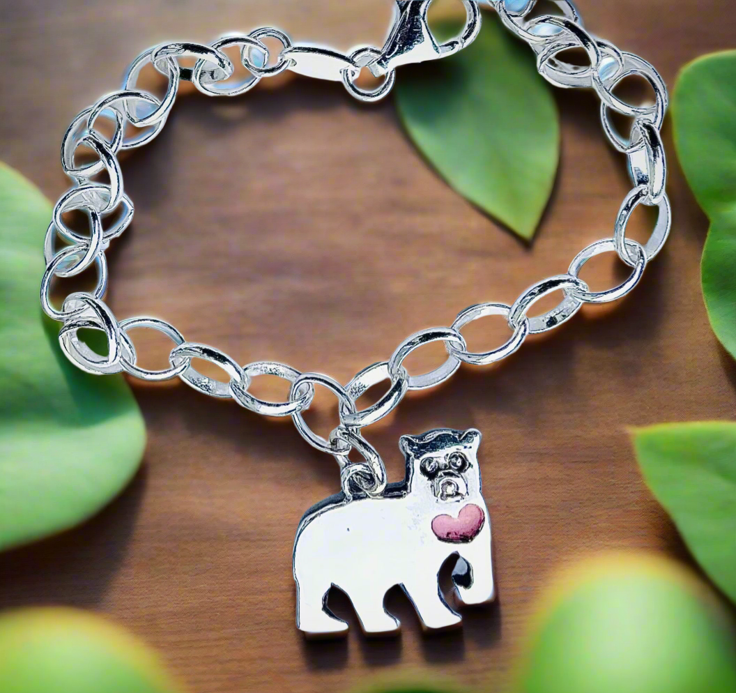 Free The Bears Charm Bracelet and Sun Bear Charm