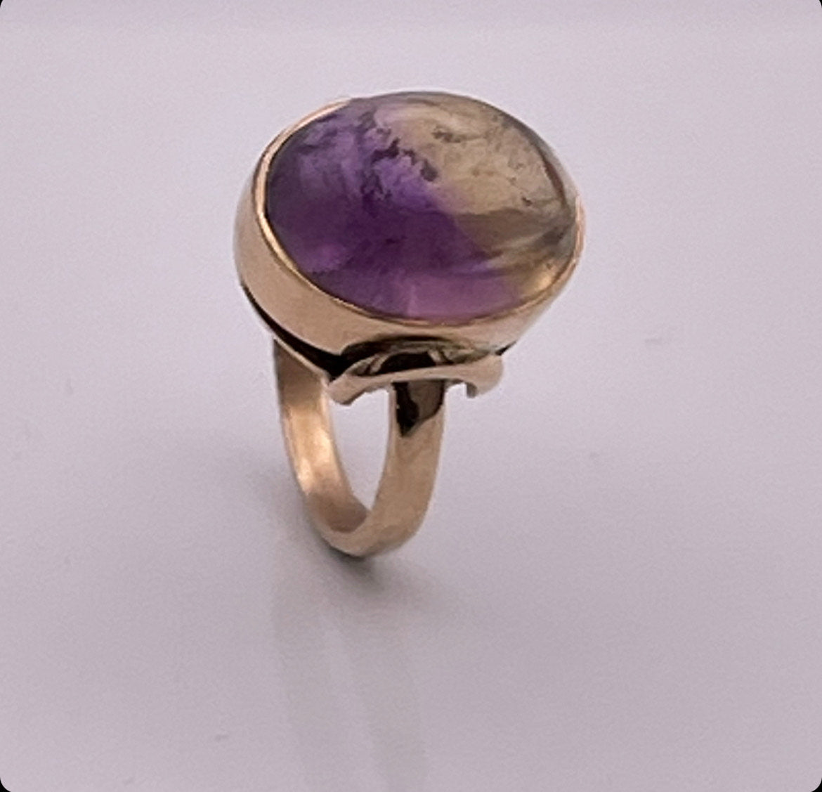 Ametrine 9 carat yellow gold ring