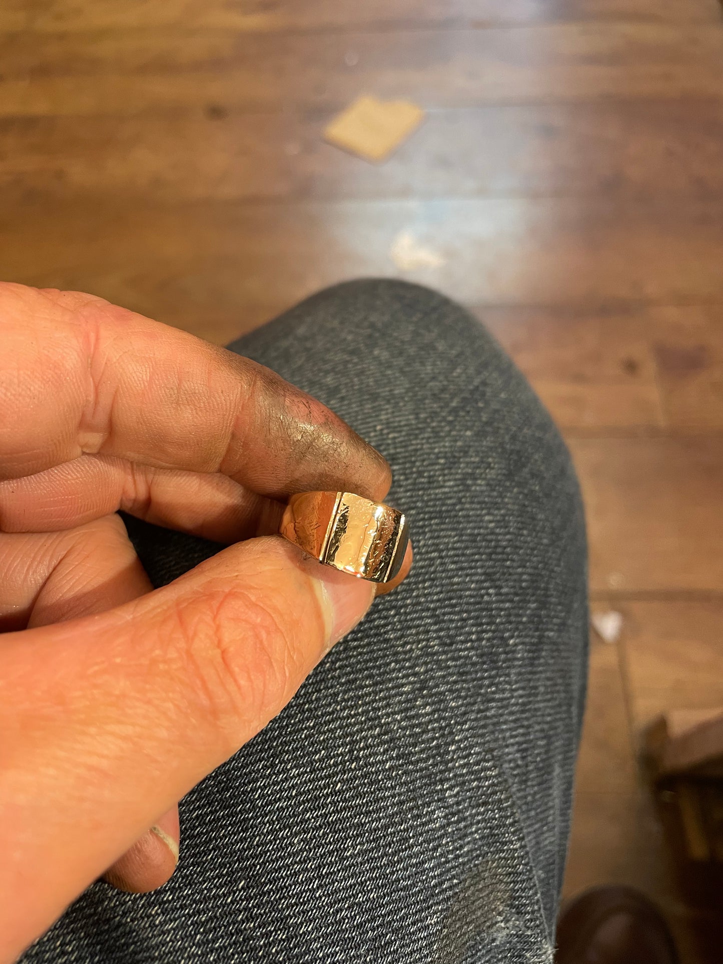 Silver signet ring