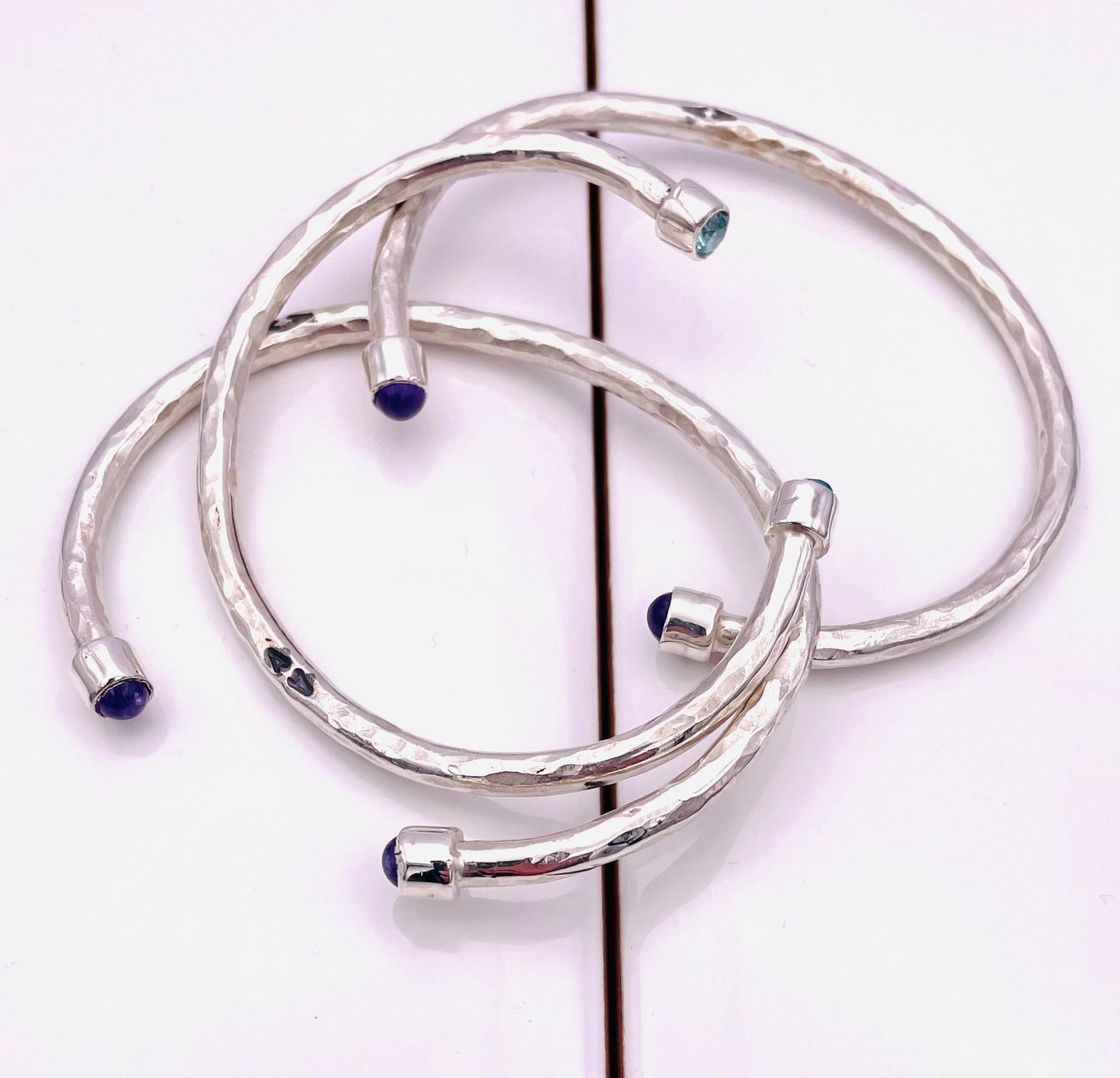 Solid silver Torque bangle