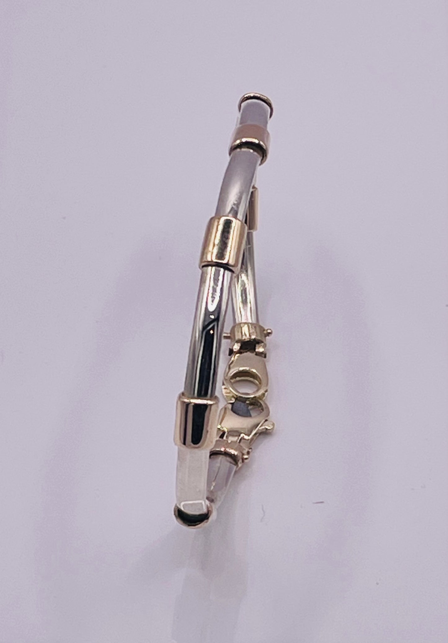9 carat white and yellow gold bracelet ‘Augustine’