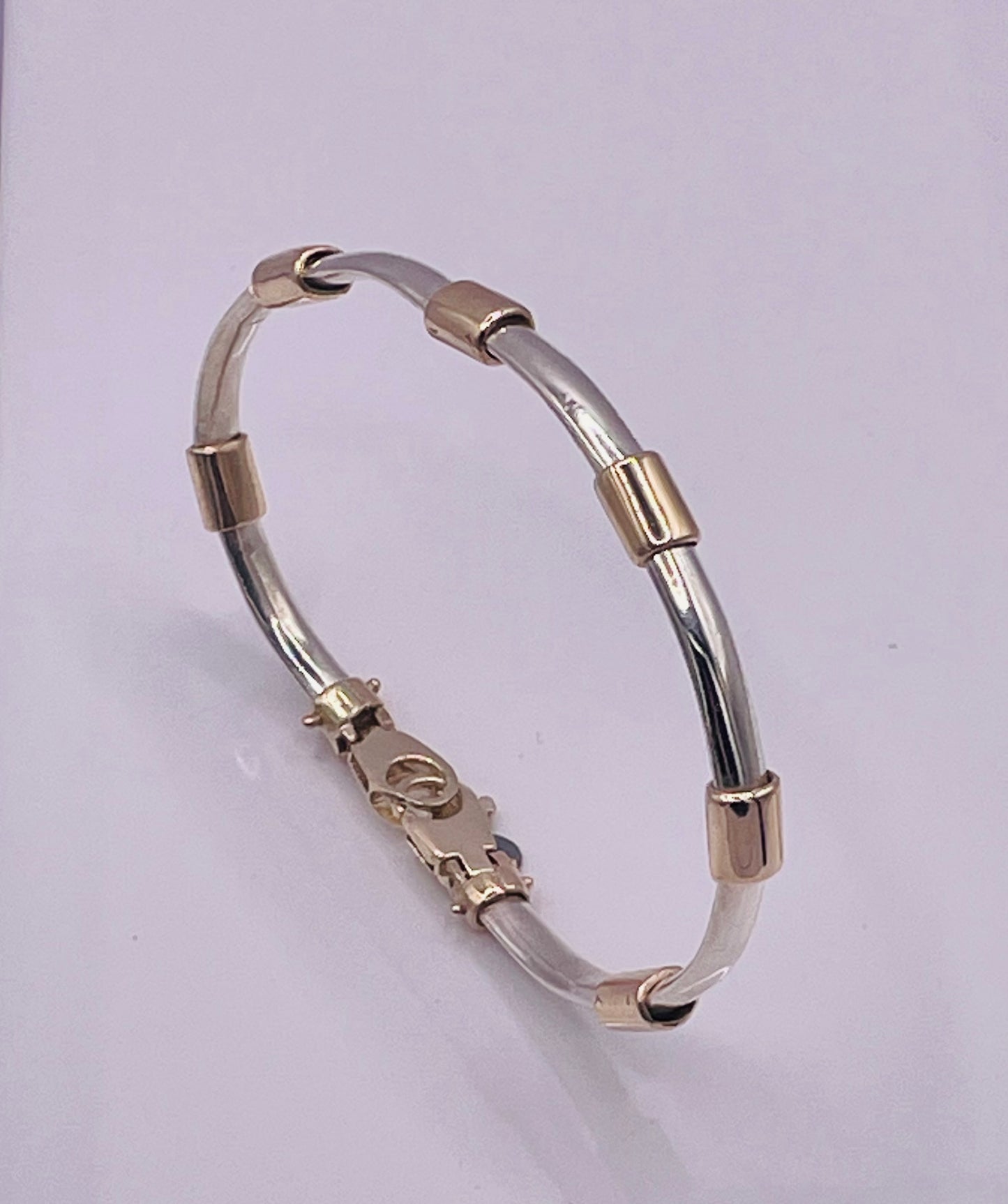 9 carat white and yellow gold bracelet ‘Augustine’