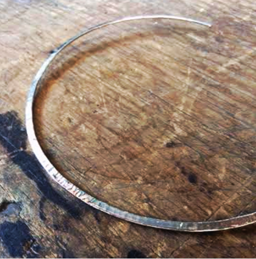 Silver Planished Torque