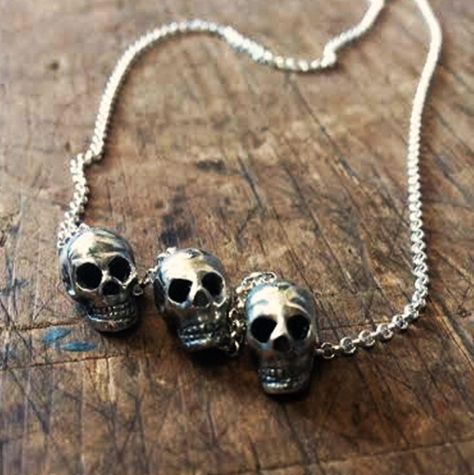 Trio Skull Necklace