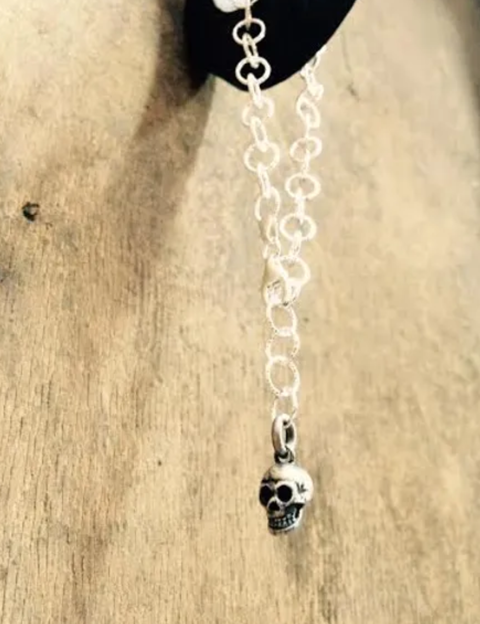 Diamond Cut Bracelet and Silver Skull