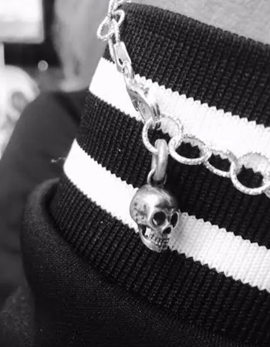 Diamond Cut Bracelet and Silver Skull