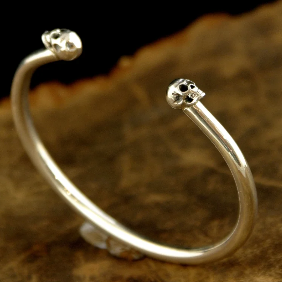 Heavy Skull Torque Bangle