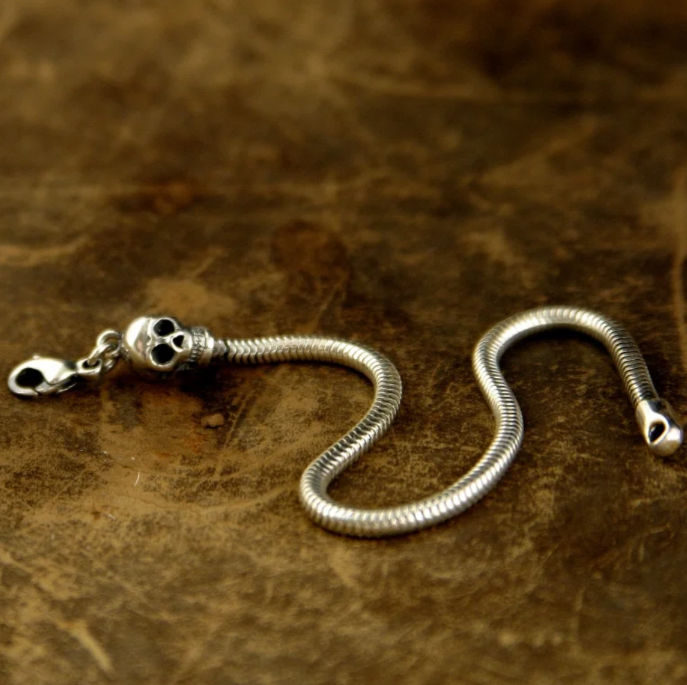 Silver Sugar Skull Bracelet