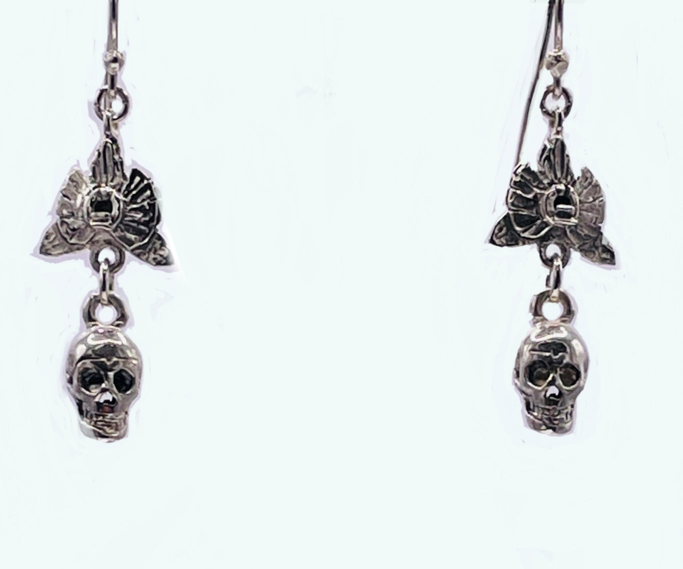 Skull and Orchid Earrings