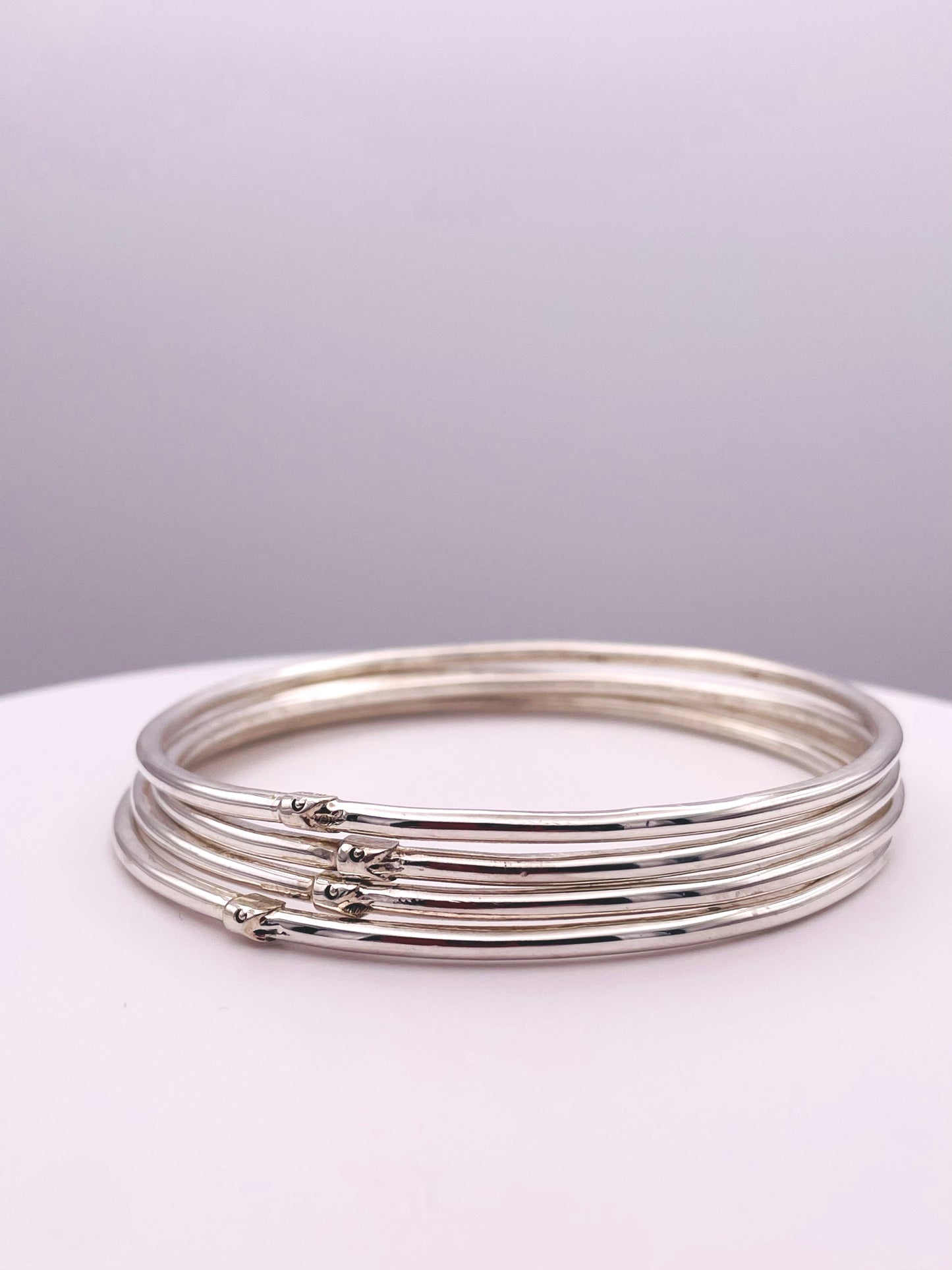 ‘Serps’ silver Bangles