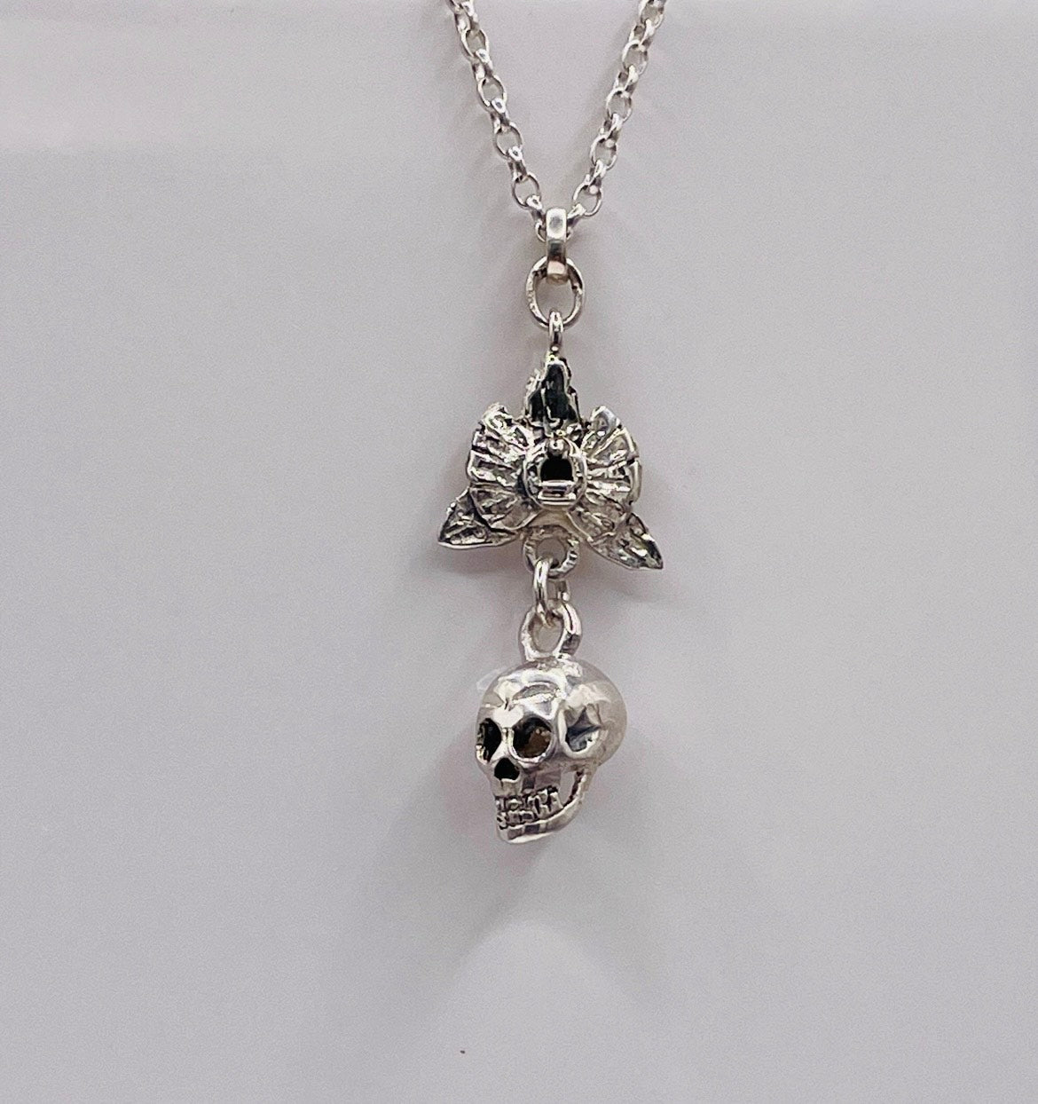 Skull and Orchid pendant
