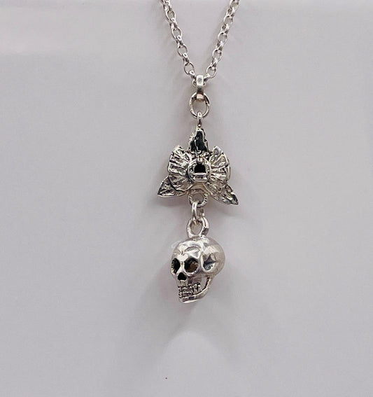 Skull and Orchid pendant