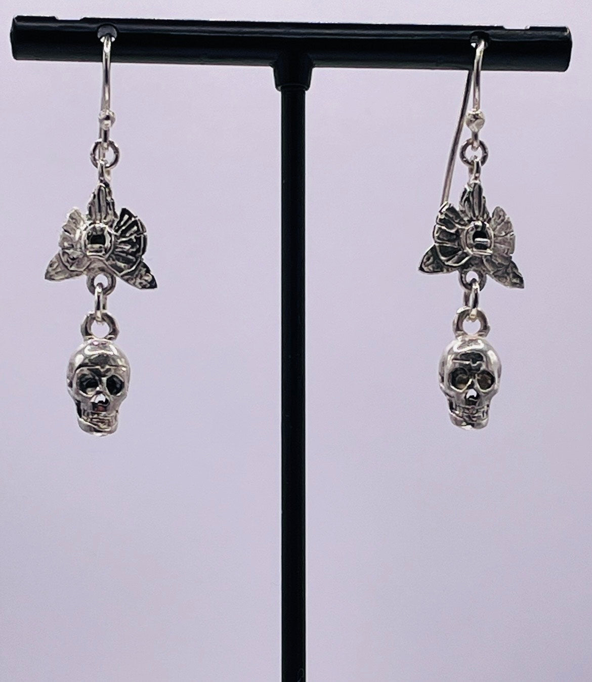 Skulpt Skull and Orchid Earrings
