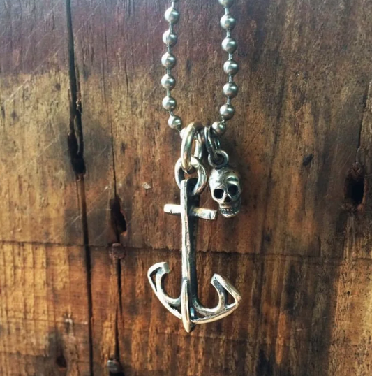 Skull and Anchor Pendant