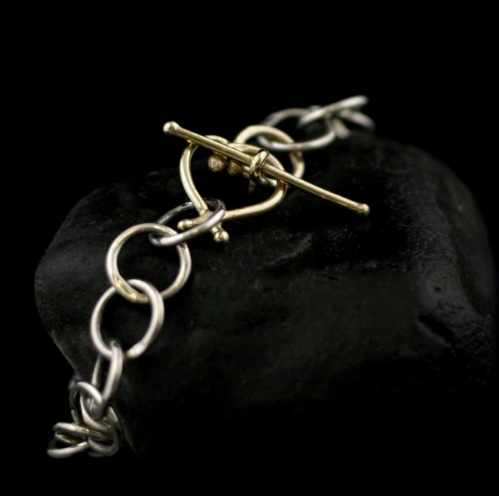 Impression Silver and Gold Bracelet