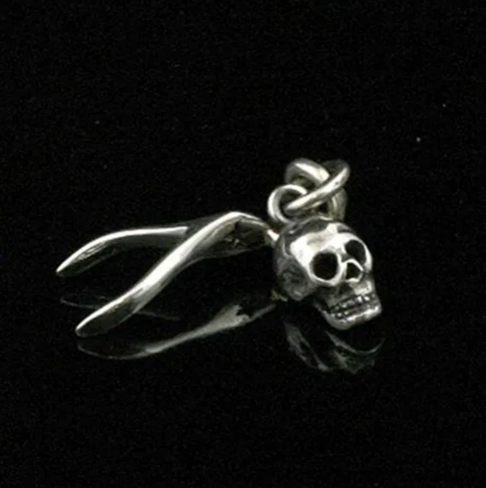 Skulpt Skull & Wishbone Pendant
