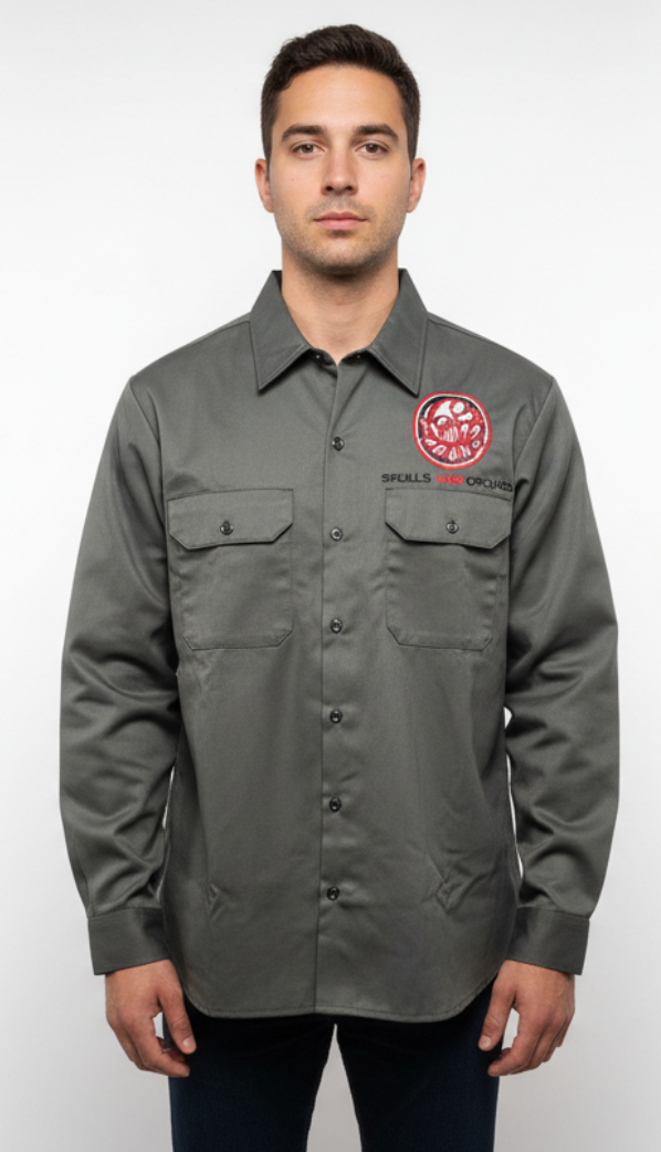 Customised 'Dickies' Workwear Shirt Long Sleeve