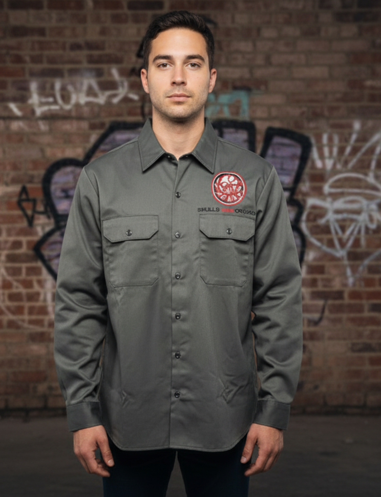 Customised 'Dickies' Workwear Shirt Long Sleeve