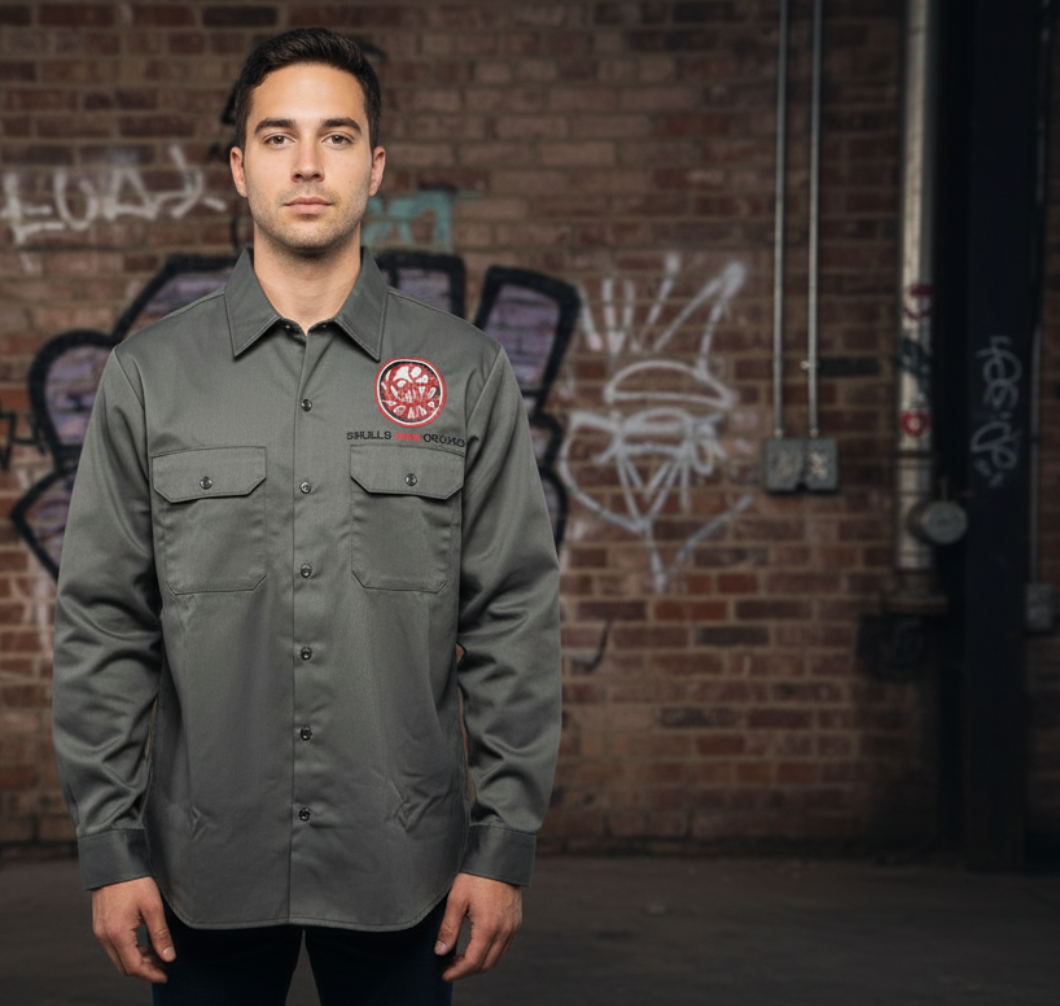 Customised 'Dickies' Workwear Shirt Long Sleeve
