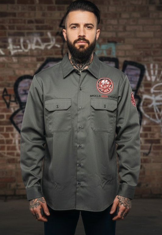 Customised 'Dickies' Workwear Shirt Long Sleeve